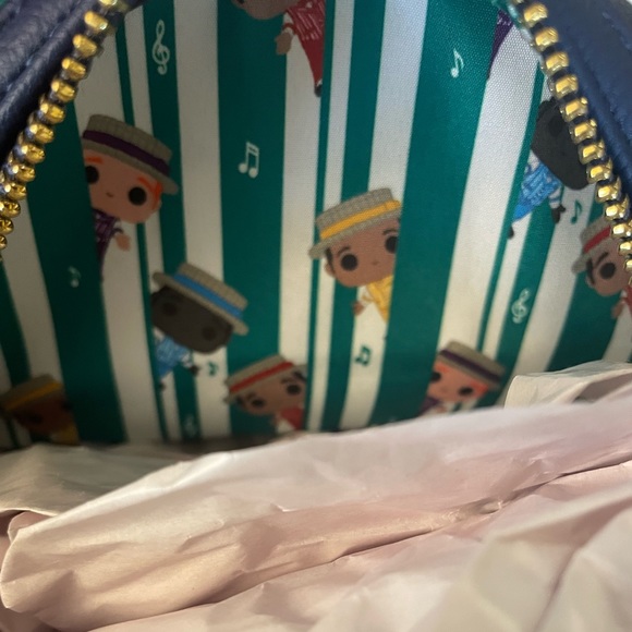 New Disney Park Loungefly Funko Pop Dapper Dans Backpack & 2022 Blue Sequin Ears - Picture 8 of 8